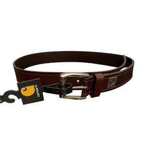 Carhartt Dark Brown Leather Belt Size 34 NWT